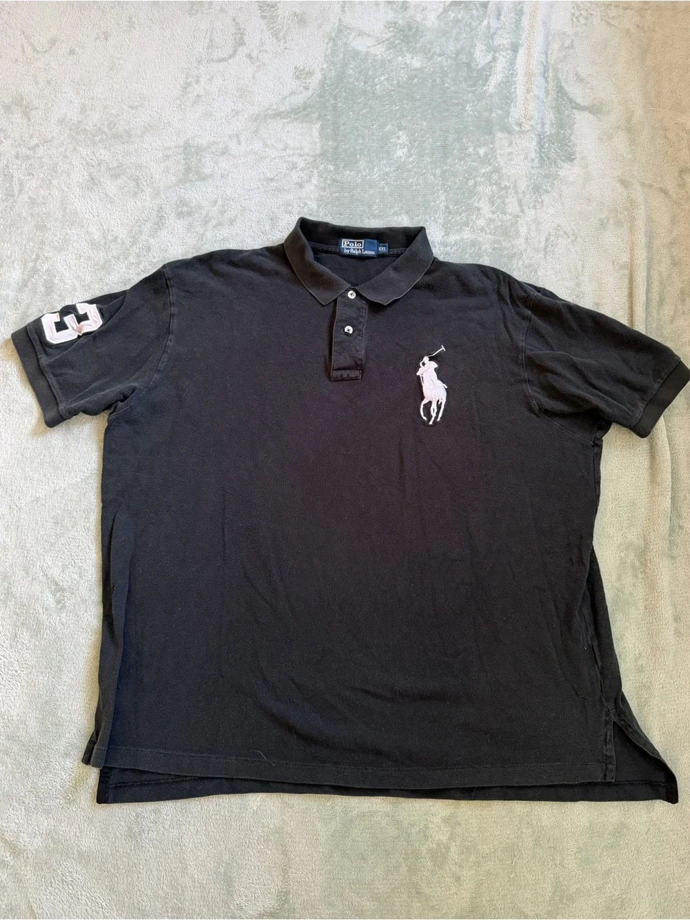 Polo Ralph Lauren Big Pony Shirt Men’s XXL Black White Horse #3 Sleeve